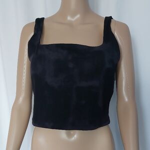 CRZ YOGA Dark Crop Top with Wide Straps Size XL